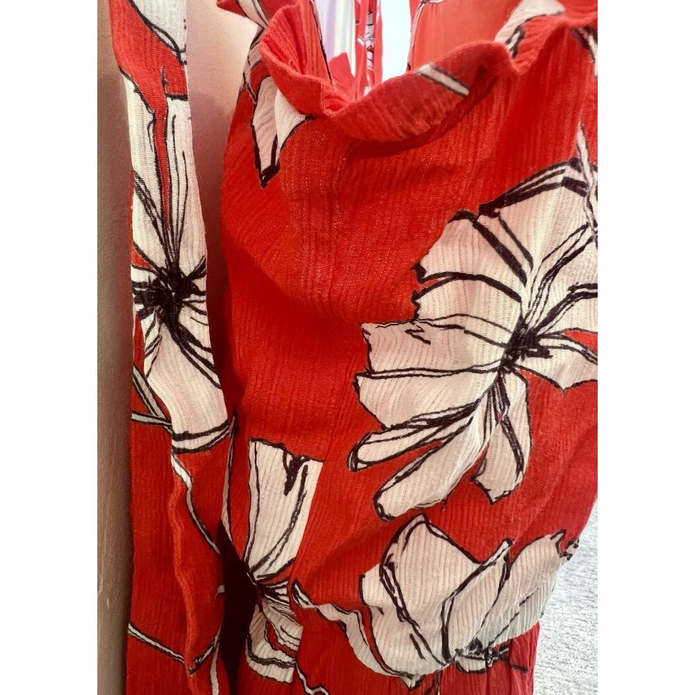 Jason Wu Collective Womens Tie Shoulder Midi Dress Red Size 2, Flowy Beach - Picture 11 of 13